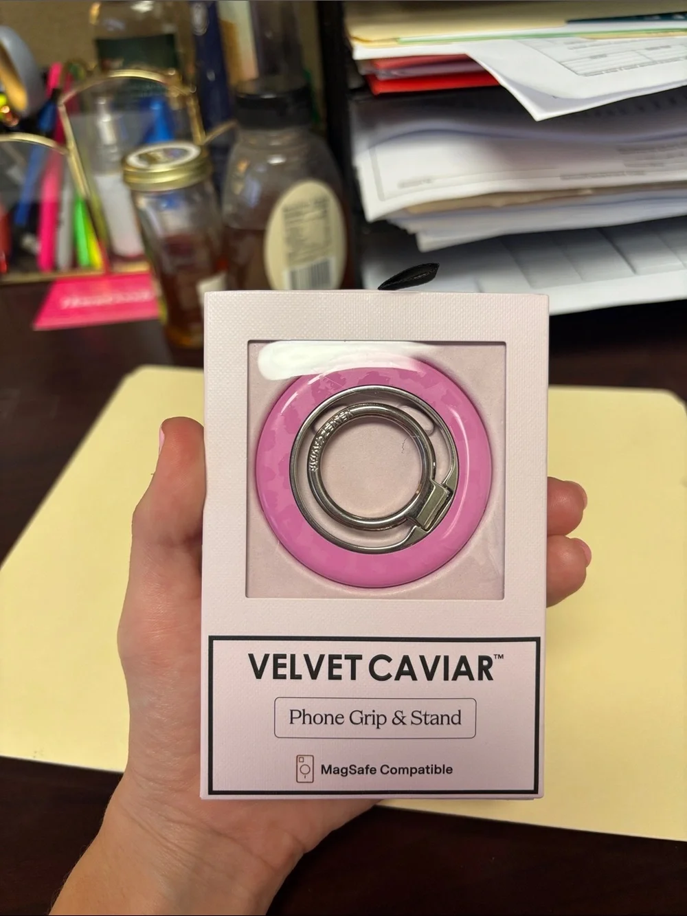 Velvet Caviar Pink Ring Phone Grip & Stand - MagSafe Compatible